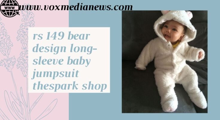 rs 149 bear design long-sleeve baby jumpsuit thespark shop